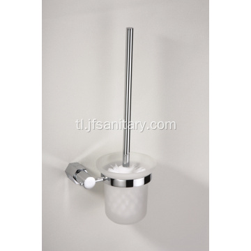 Banyo toilet brush at holder frosted glass